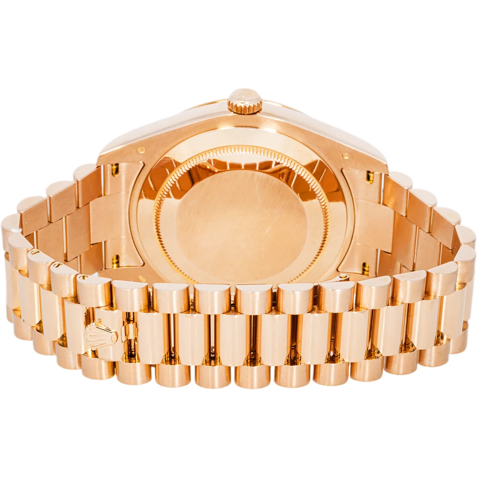 Rolex Day-Date II Rose Gold Sundust Diamond Dial 218235