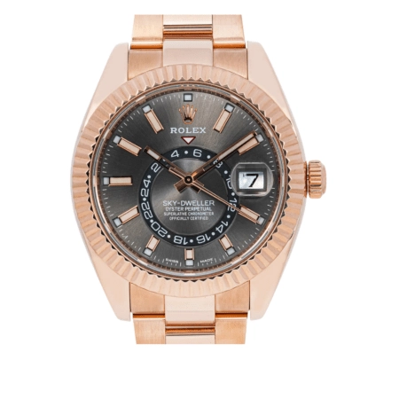 Rolex Sky-Dweller Rose Gold Dark Rhodium Stick Dial 326935