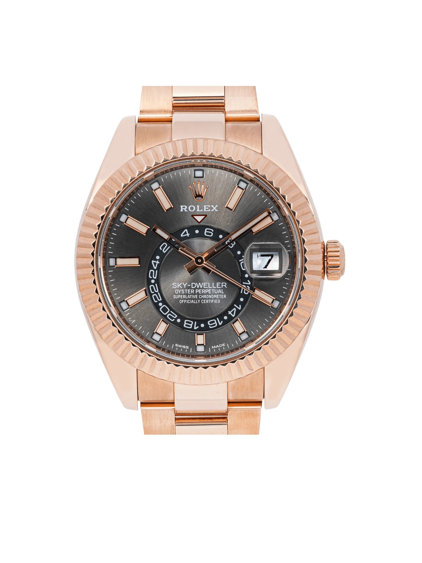 Rolex Sky-Dweller Rose Gold Dark Rhodium Stick Dial 326935
