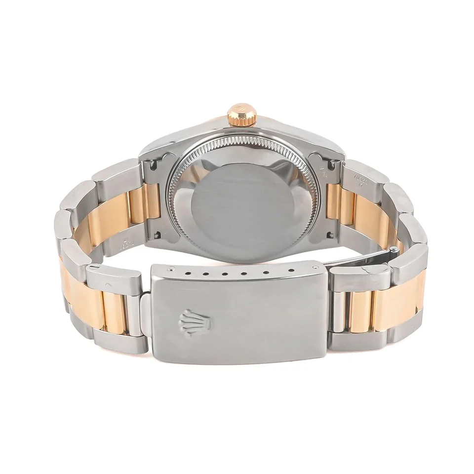 Rolex Datejust Stainless Steel and Yellow Gold Blue Stick Dial 77513