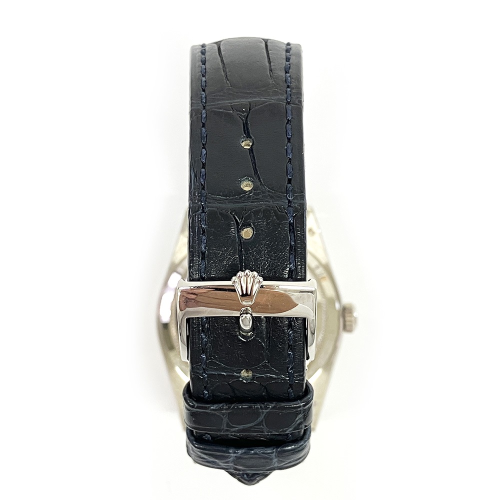 Rolex Day-Date 36 White Gold Blue Dial Blue Crocodile Strap 118139 - Image 2