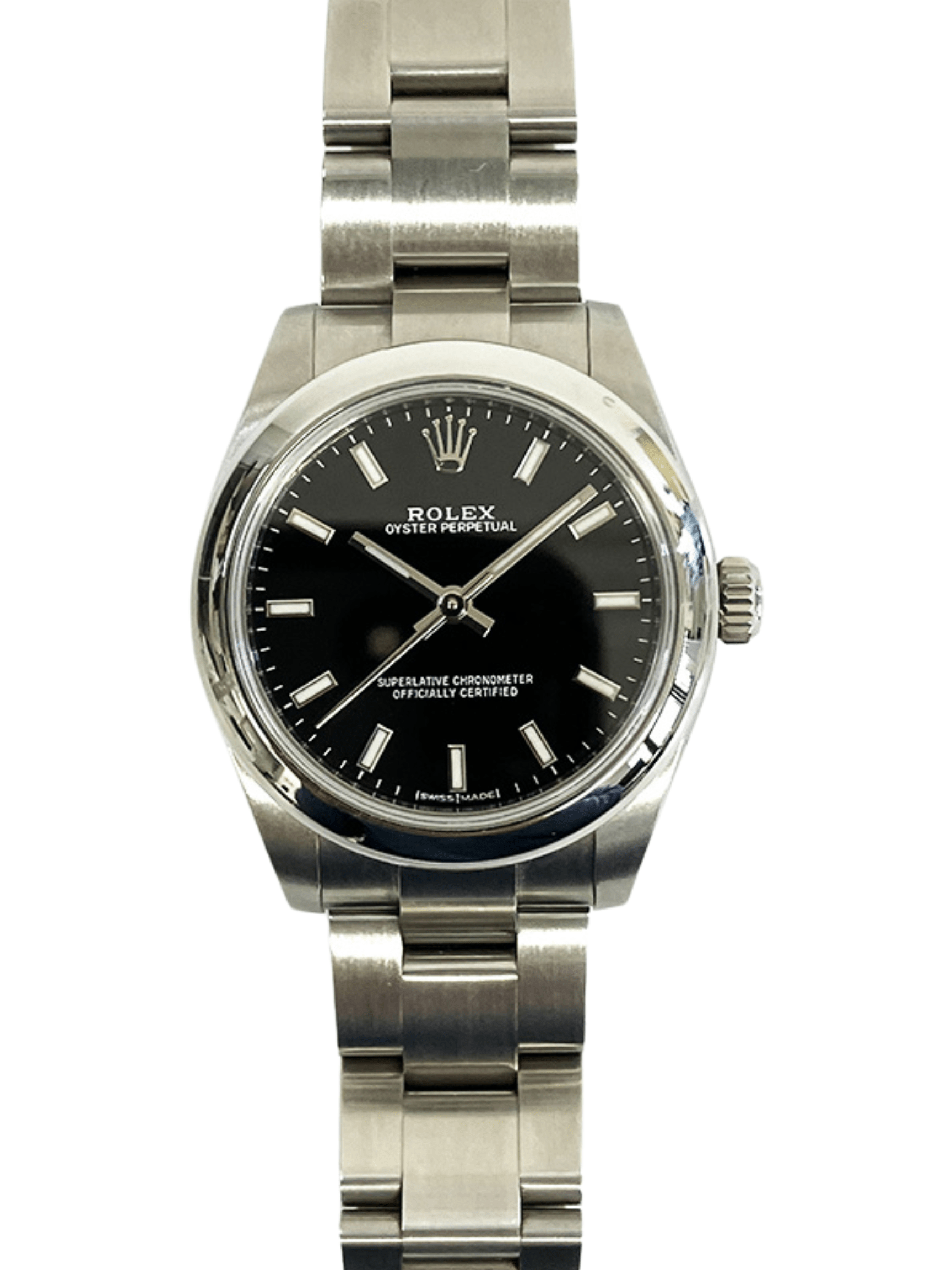 Rolex Oyster Perpetual 31 Stainless Steel Black Dial 177200 Bracelet