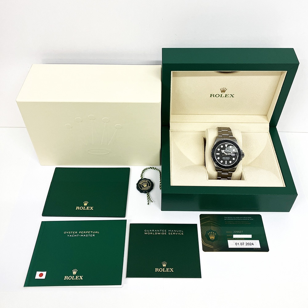 Rolex Yacht-Master 42 Stainless Steel Black Dial 226627 Bracelet
