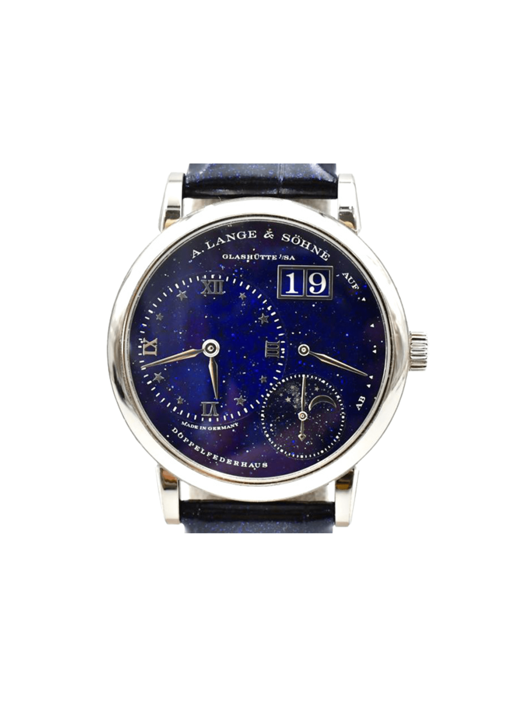 A. Lange & Söhne Little Lange 1 Moon Phase White Gold Blue Dial 182.086