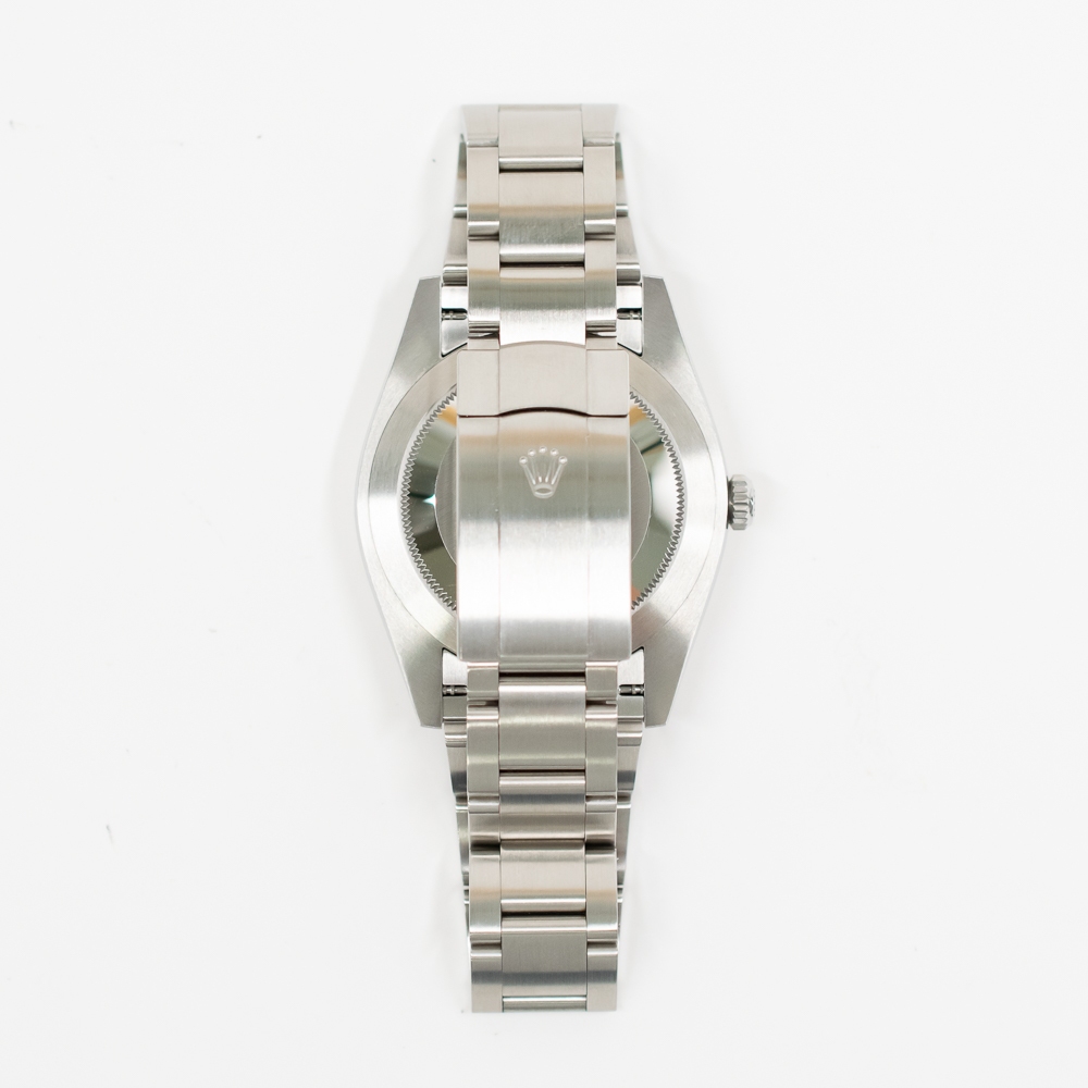 Rolex Oyster Perpetual 41 Stainless Steel Green Stick Dial 124300