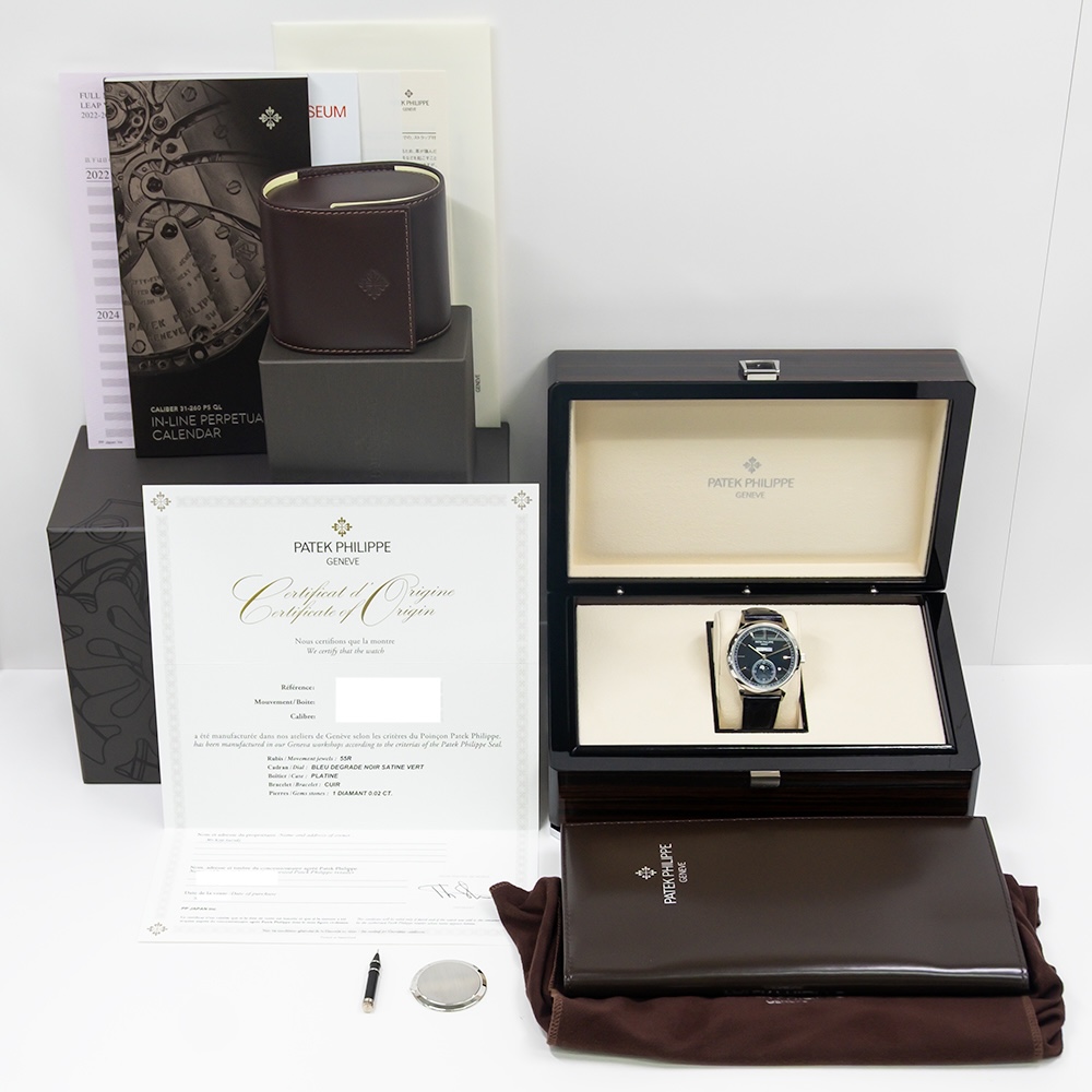 Patek Philippe Grand Complications Perpetual Calendar Platinum Blue Dial 5236P-001