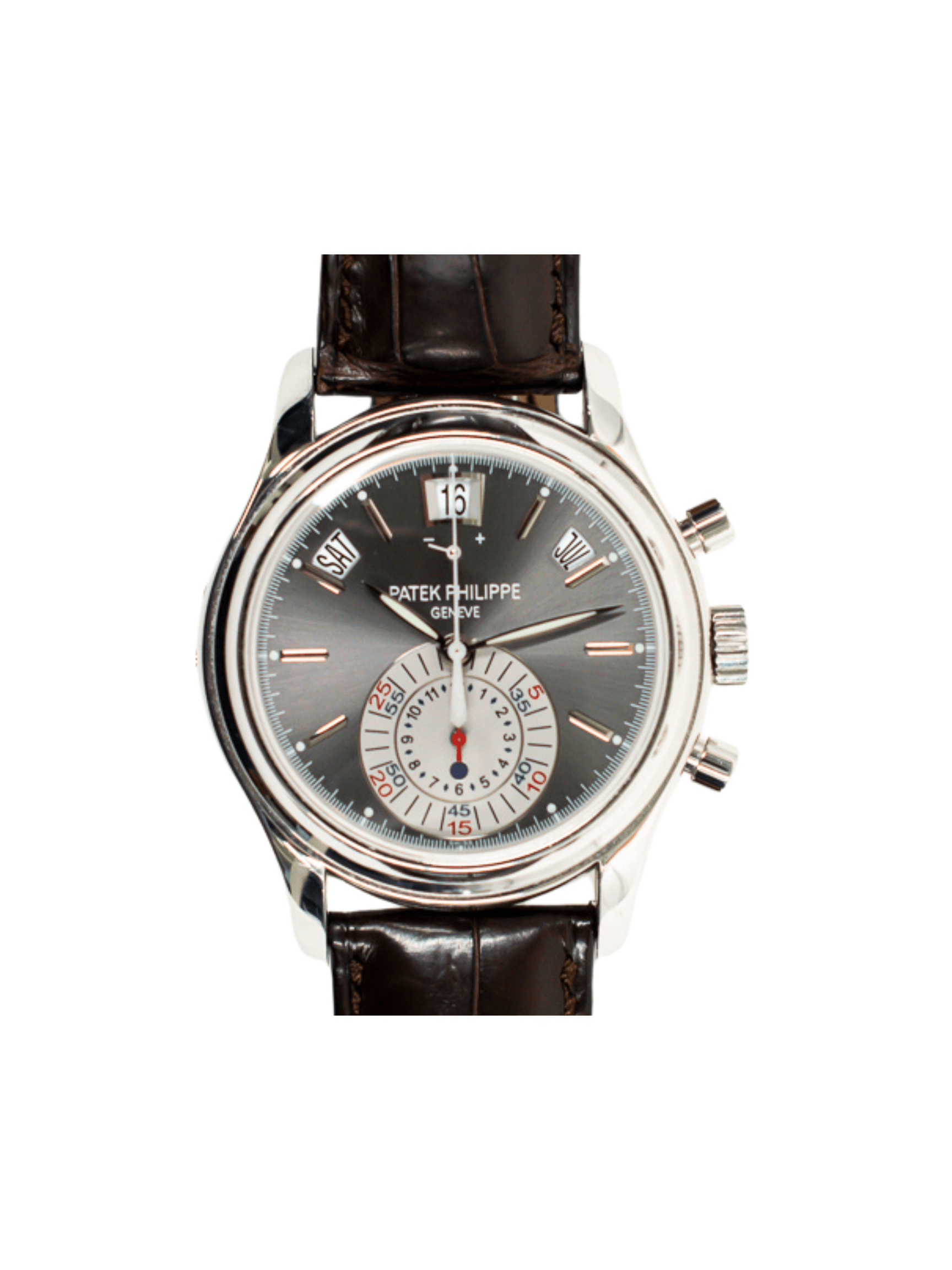 Patek Philippe Annual Calendar Chronograph Platinum Grey Dial 5960P-001