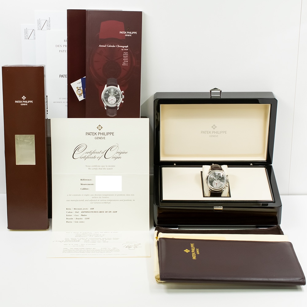 Patek Philippe Annual Calendar Chronograph Platinum Grey Dial 5960P-001