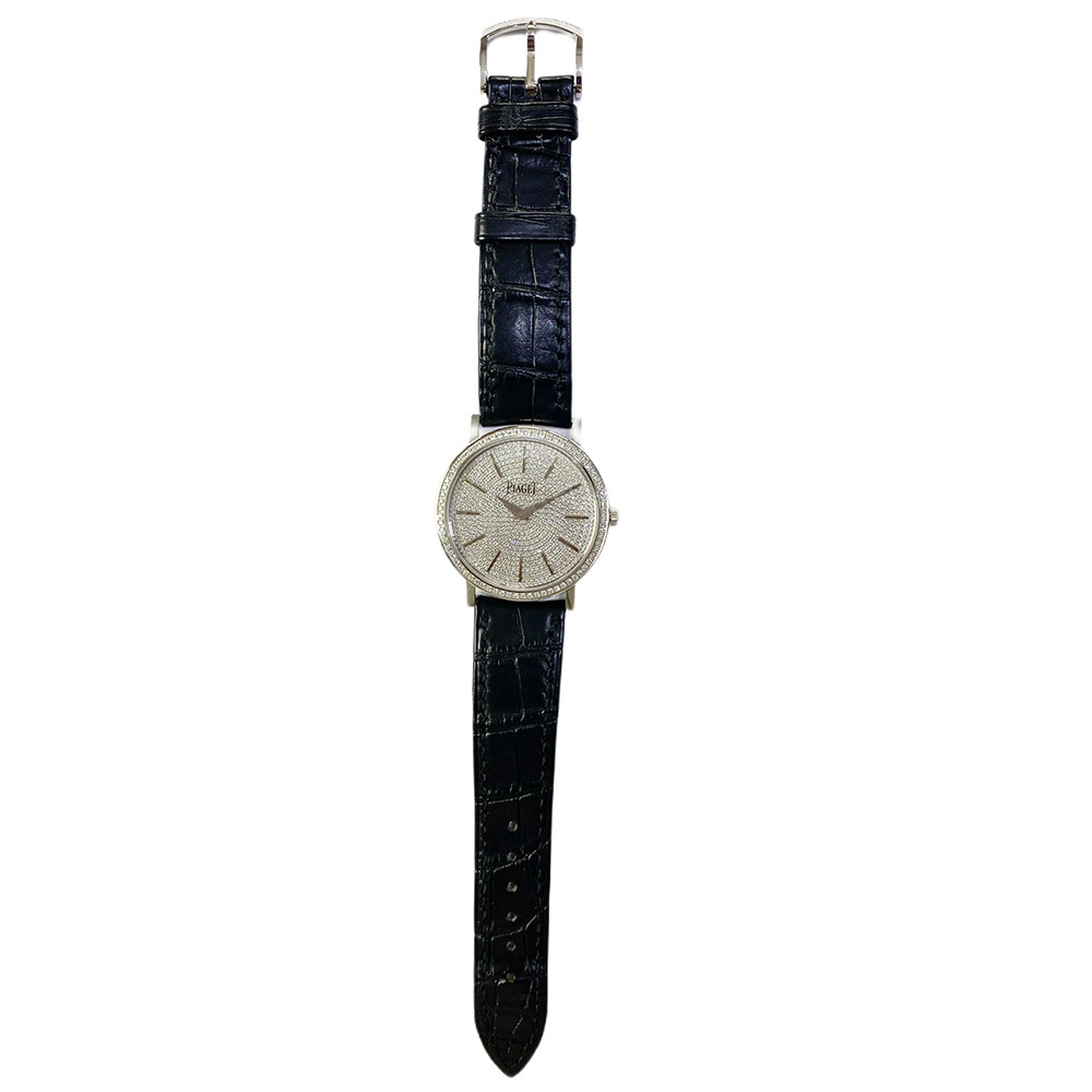 Piaget Altiplano Diamond Bezel White Gold Pave Diamond Dial G0A36128
