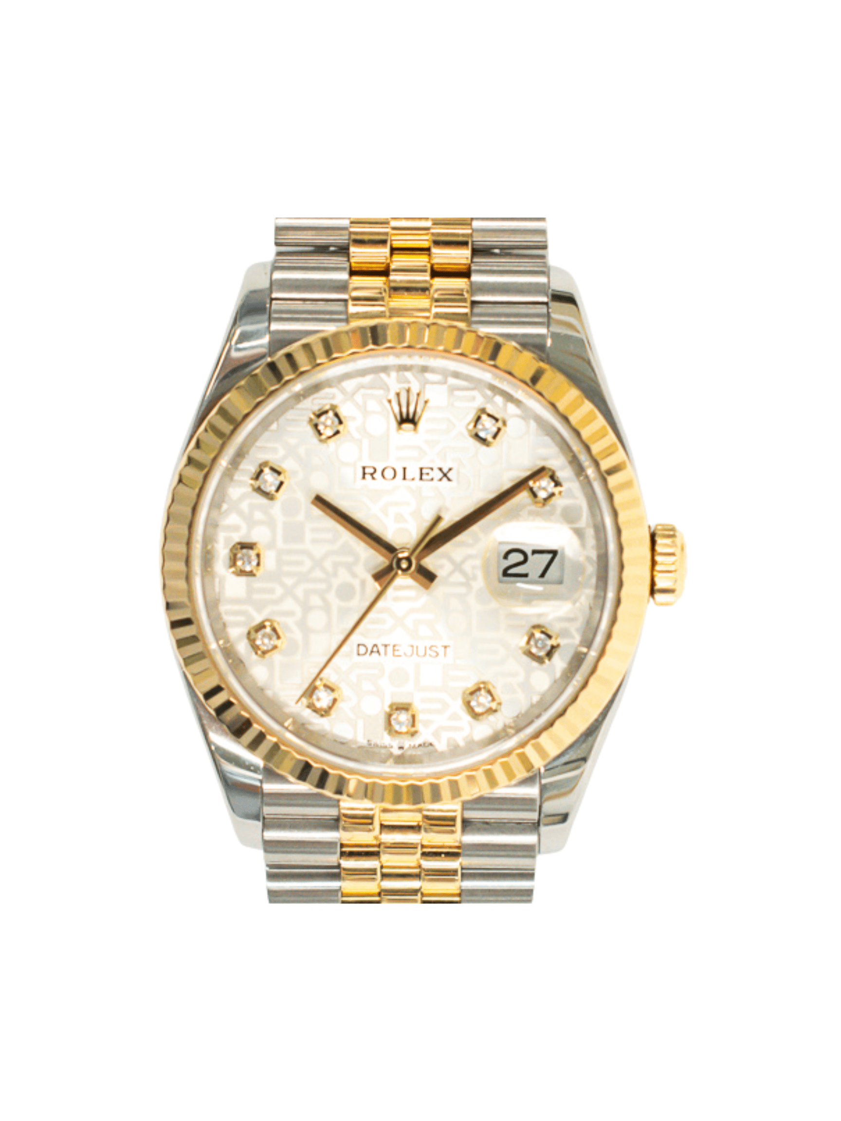 Rolex Datejust 36 Stainless Steel/Yellow Gold Silver Jubilee Diamond 126233G