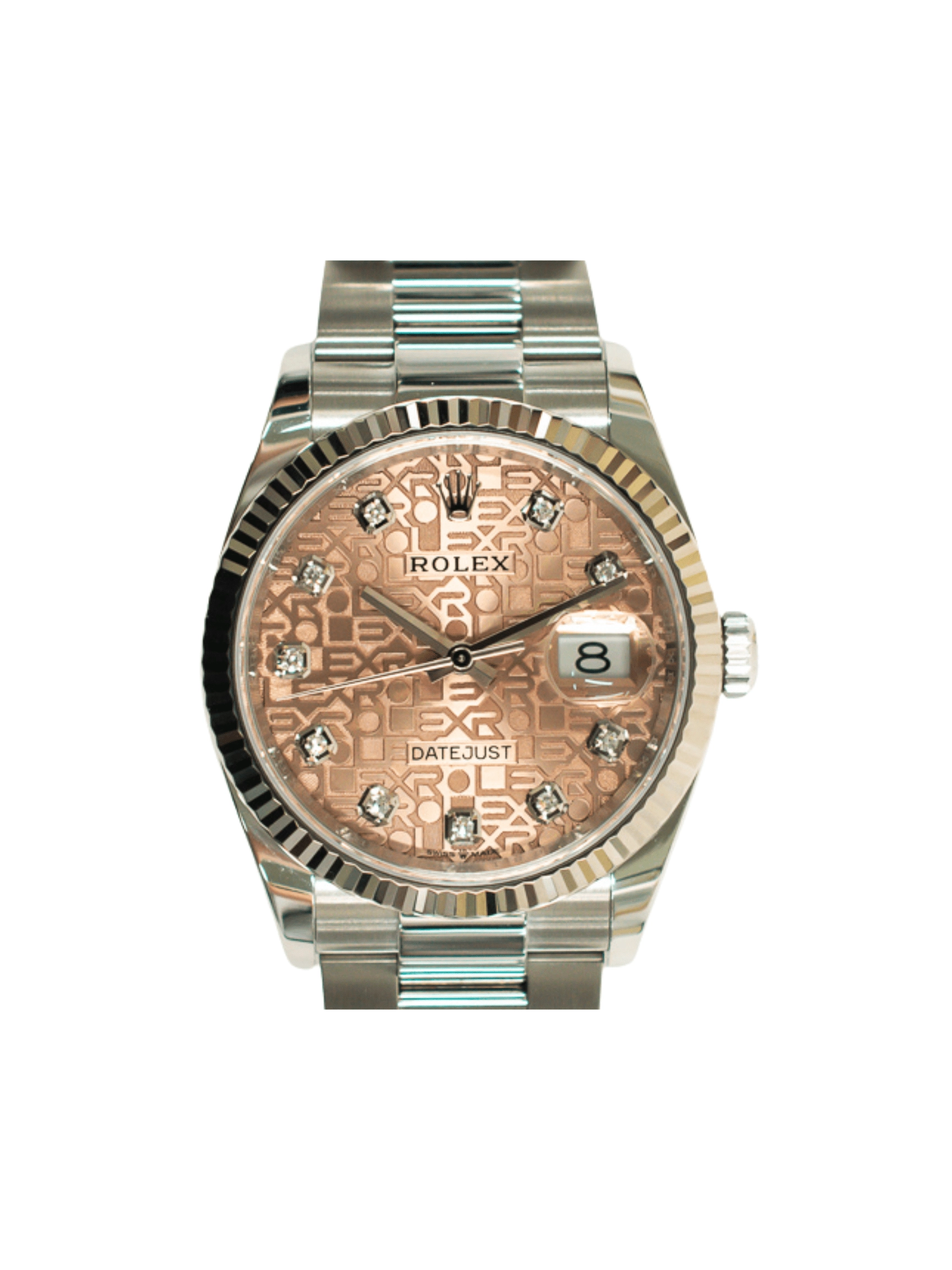 Rolex Datejust 36 Stainless Steel/White Gold Pink Jubilee Diamond Dial 126234