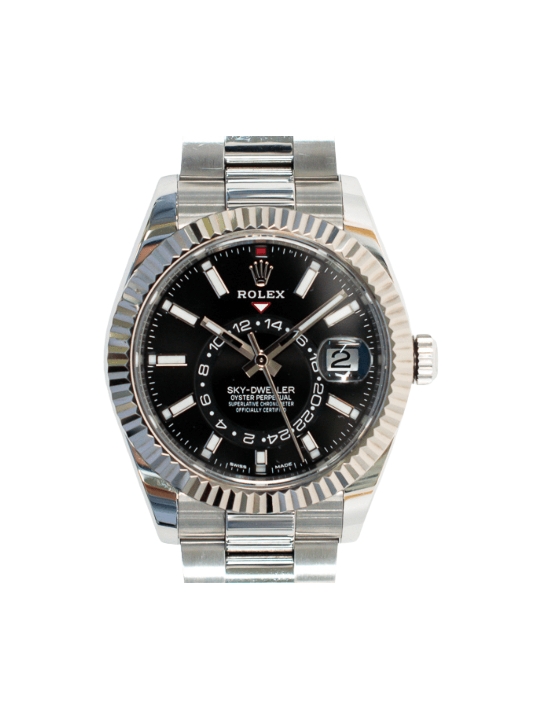 Rolex Sky-Dweller Stainless Steel and White Gold Black Dial 326934