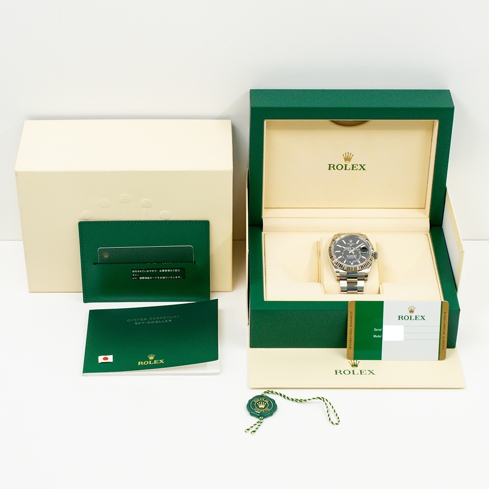 Rolex Sky-Dweller Stainless Steel and White Gold Black Dial 326934