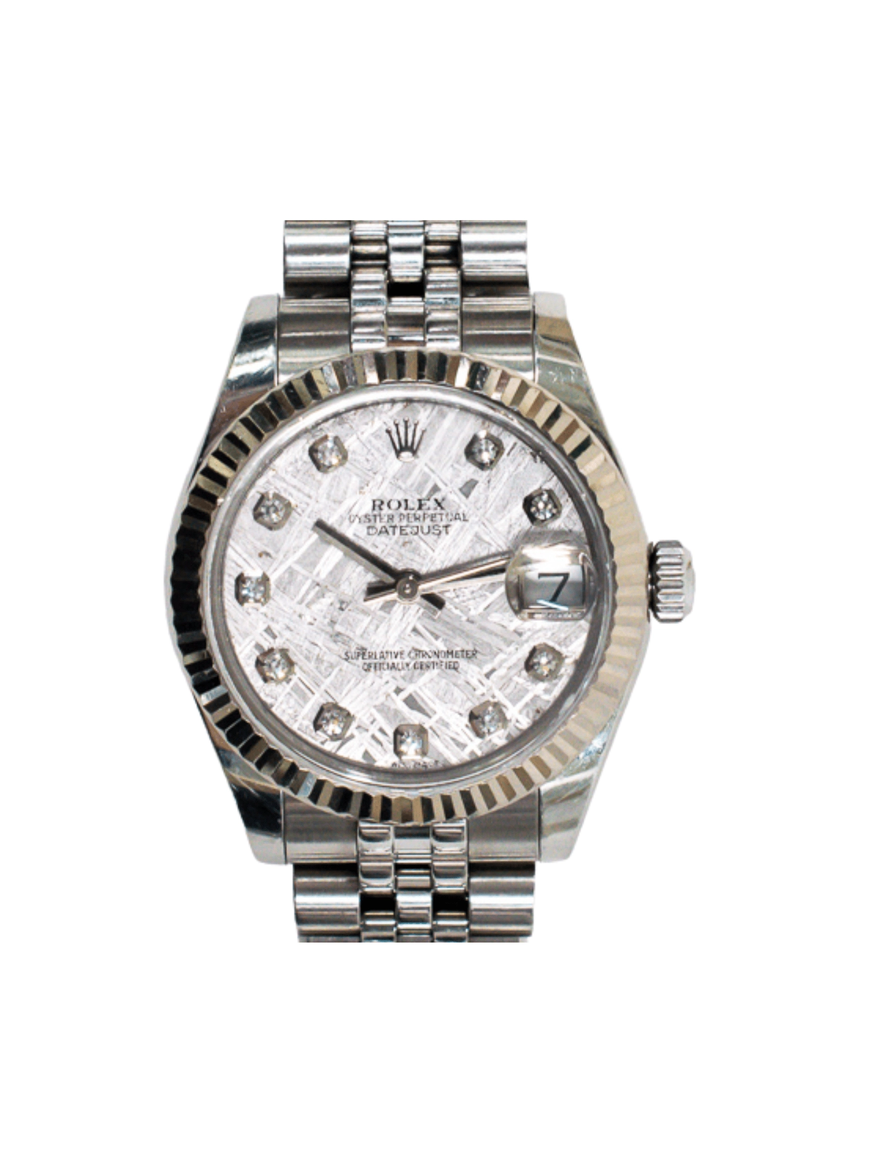 Rolex Datejust Steel and White Gold Meteorite Diamond Dial 178274G