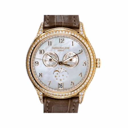Patek Philippe Annual Calendar Rose Gold Diamond Bezel MOP Dial 4948R-001
