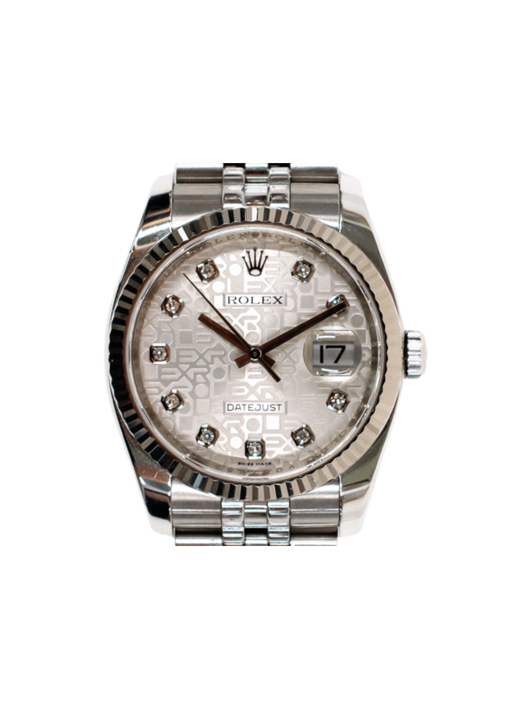Rolex Datejust Stainless Steel/White Gold Silver Jubilee Diamond Dial 11623