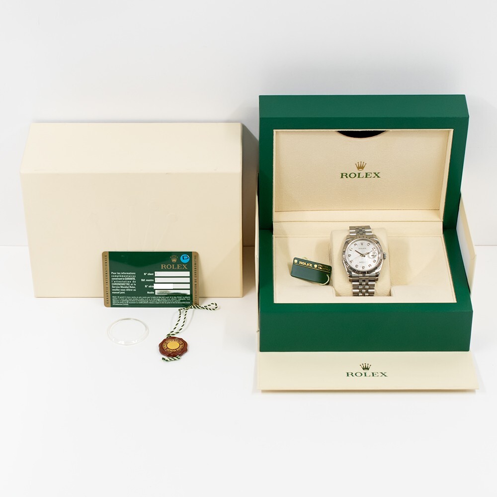 Rolex Datejust Stainless Steel/White Gold Silver Jubilee Diamond Dial 11623