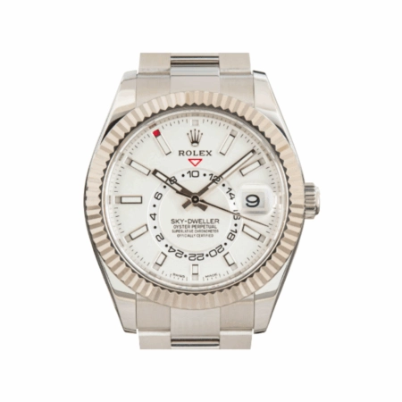 Rolex Sky-Dweller Stainless Steel/White Gold White Stick Dial 326934
