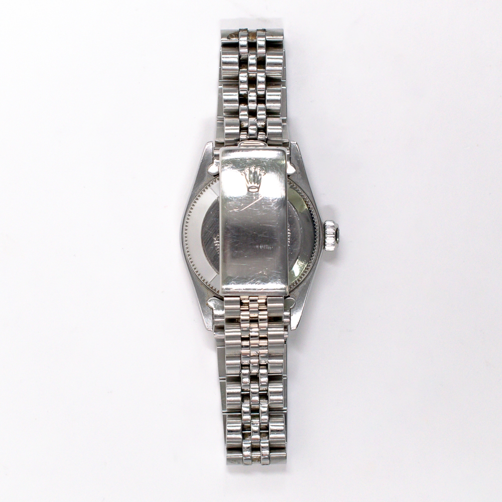 Rolex Oyster Perpetual Stainless Steel/White Gold Silver Stick Dial 67194
