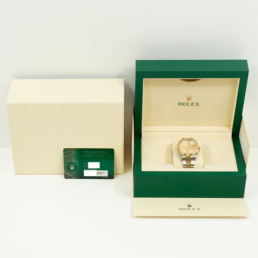 Rolex Datejust 36 Steel/Gold Champagne Jubilee Diamond Dial 126233G