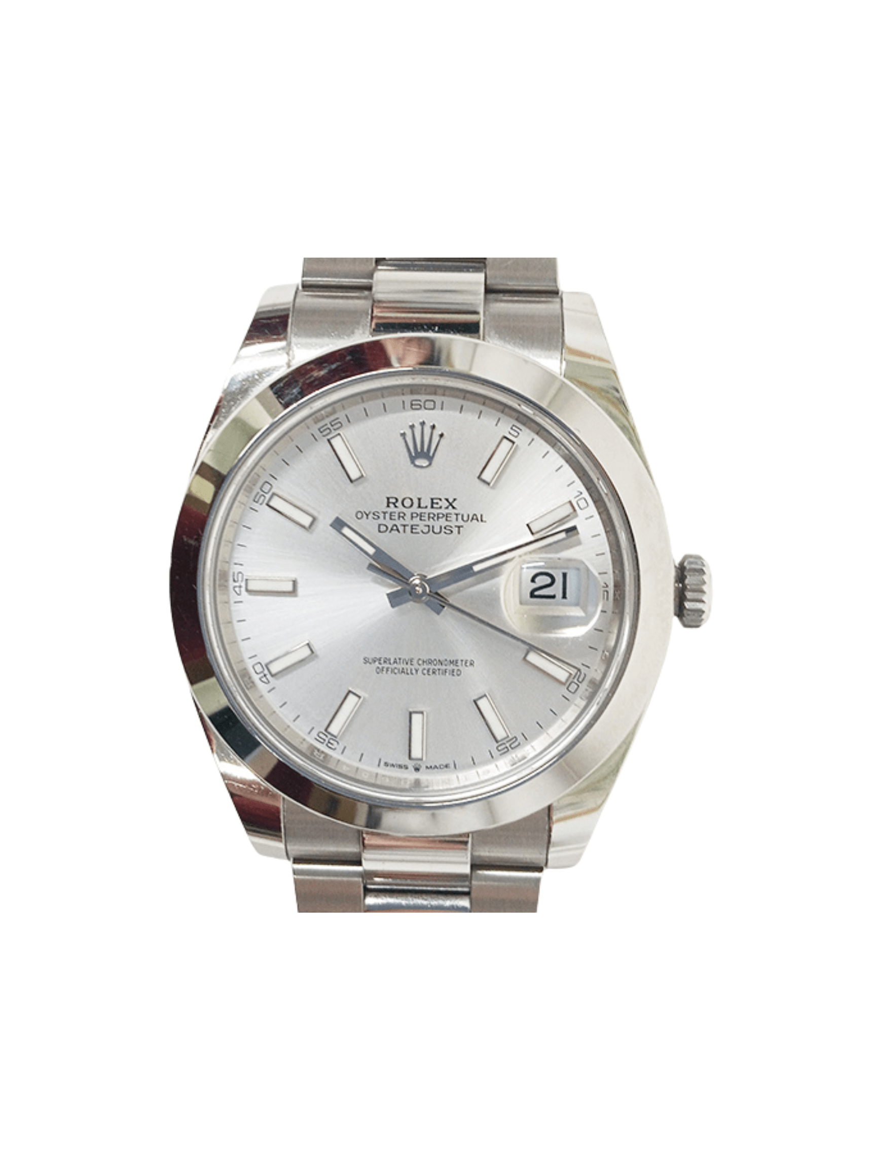 Rolex Datejust Stainless Steel Silver Stick Dial 126300