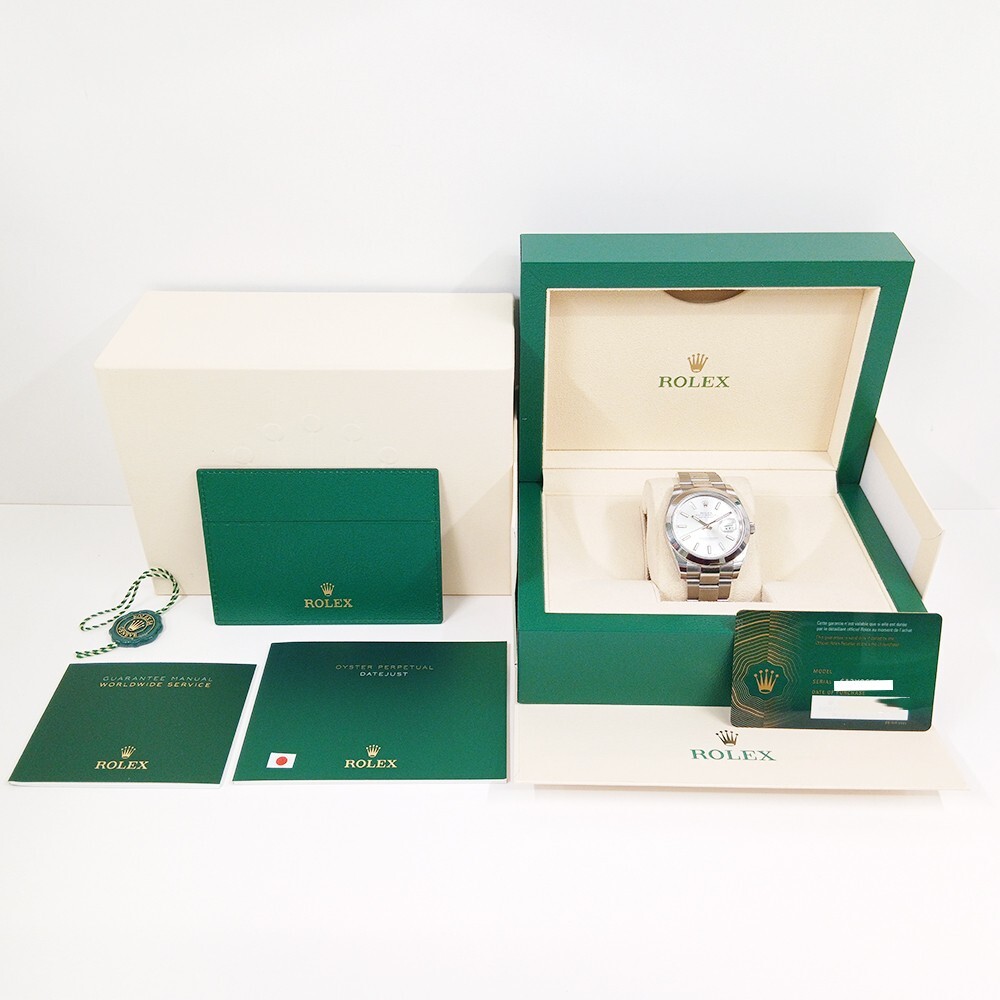 Rolex Datejust Stainless Steel Silver Stick Dial 126300