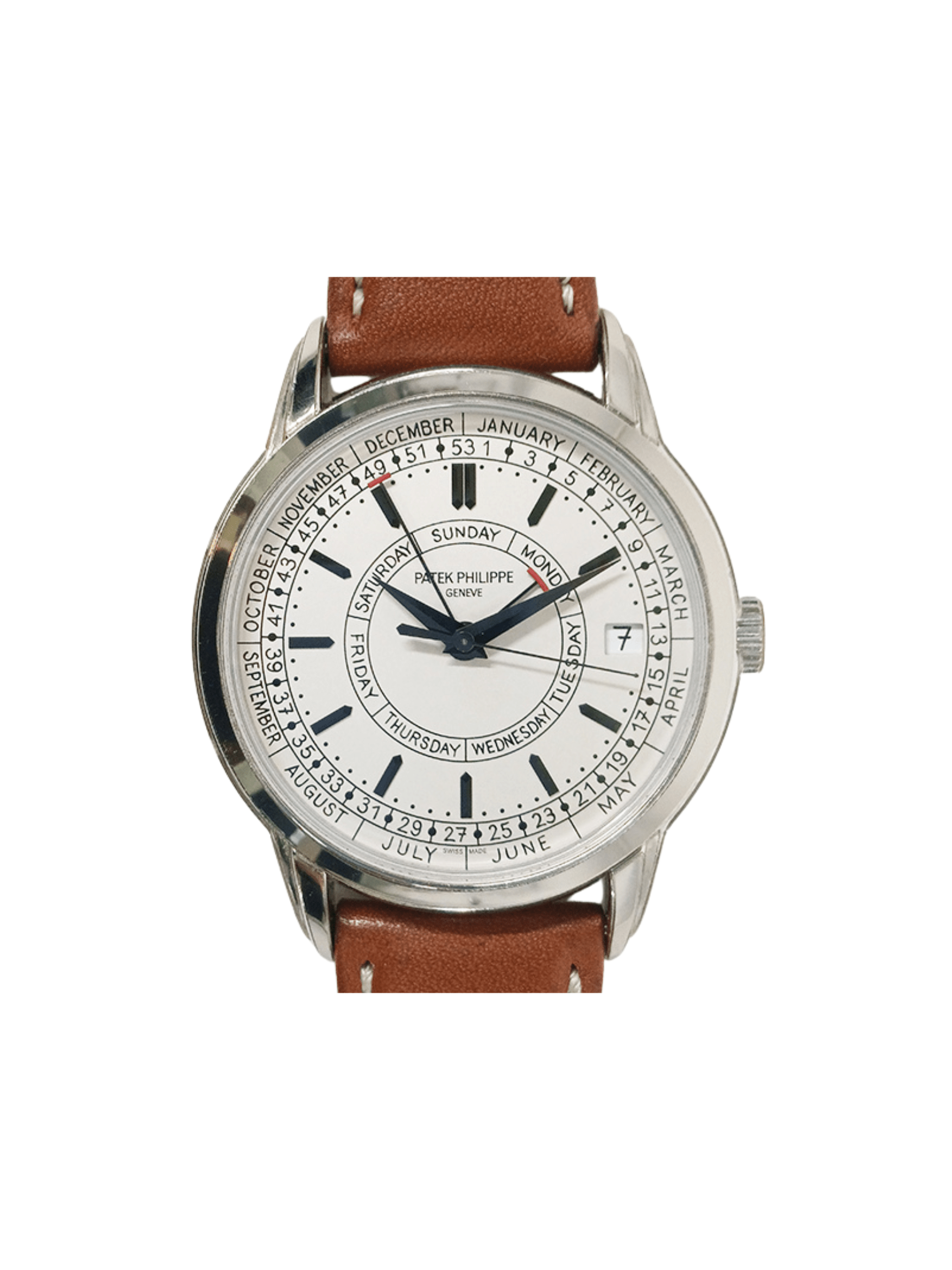 Patek Philippe Calatrava Weekly Calendar Stainless Steel Silver Dial 5212A-001