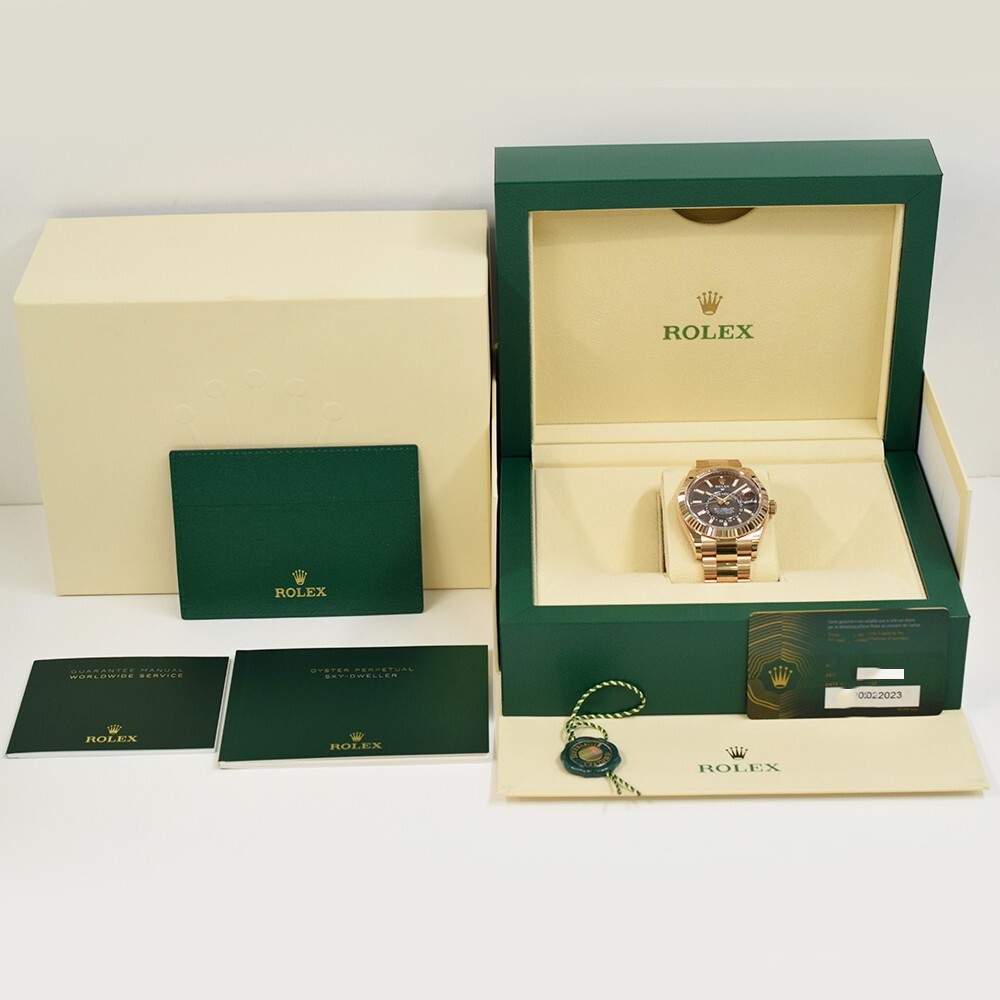 Rolex Sky-Dweller Rose Gold Chocolate Dial 336935
