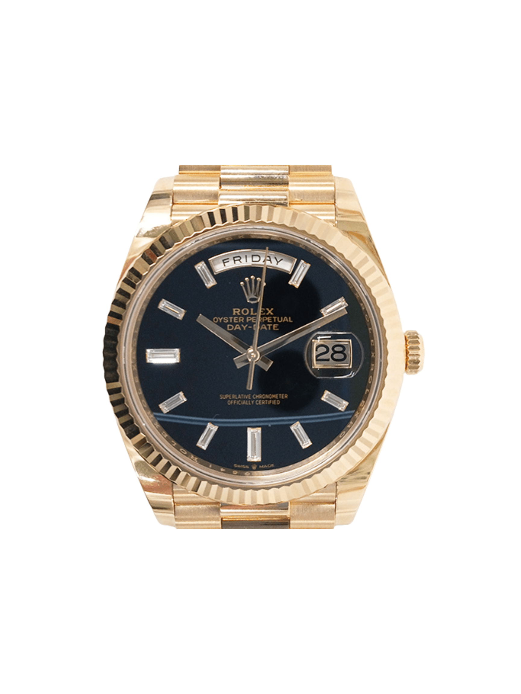 Rolex Day-Date 40 Yellow Gold Onyx Diamond Dial 228238A