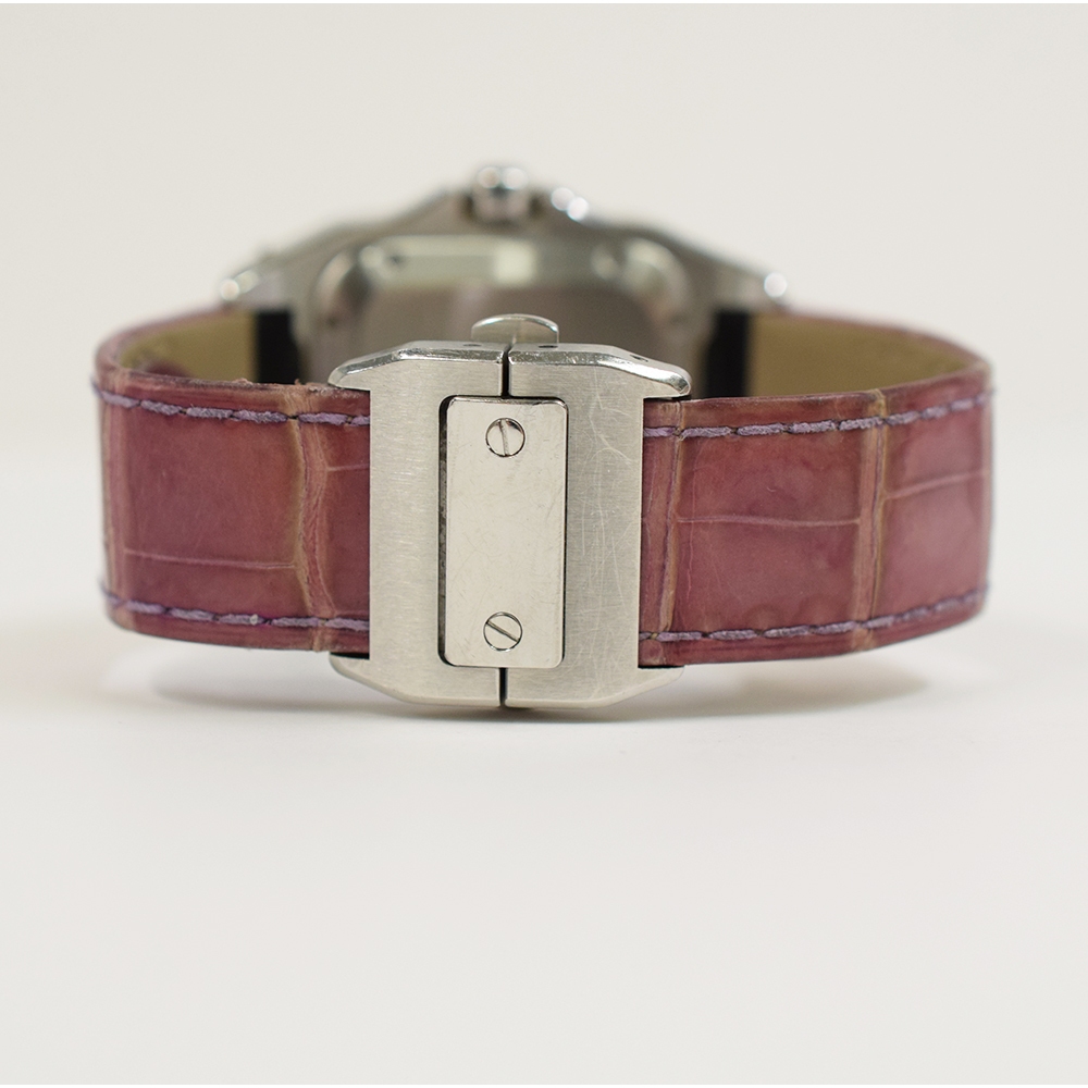 Cartier Santos 100 Medium Stainless Steel Silver Roman Dial W20126X8