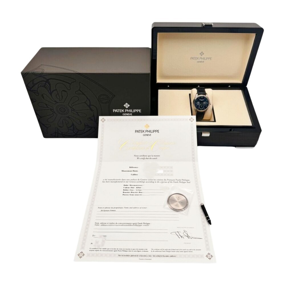 Patek Philippe Perpetual Calendar Grand Complications White Gold Blue Arabic Dial 5327G-001