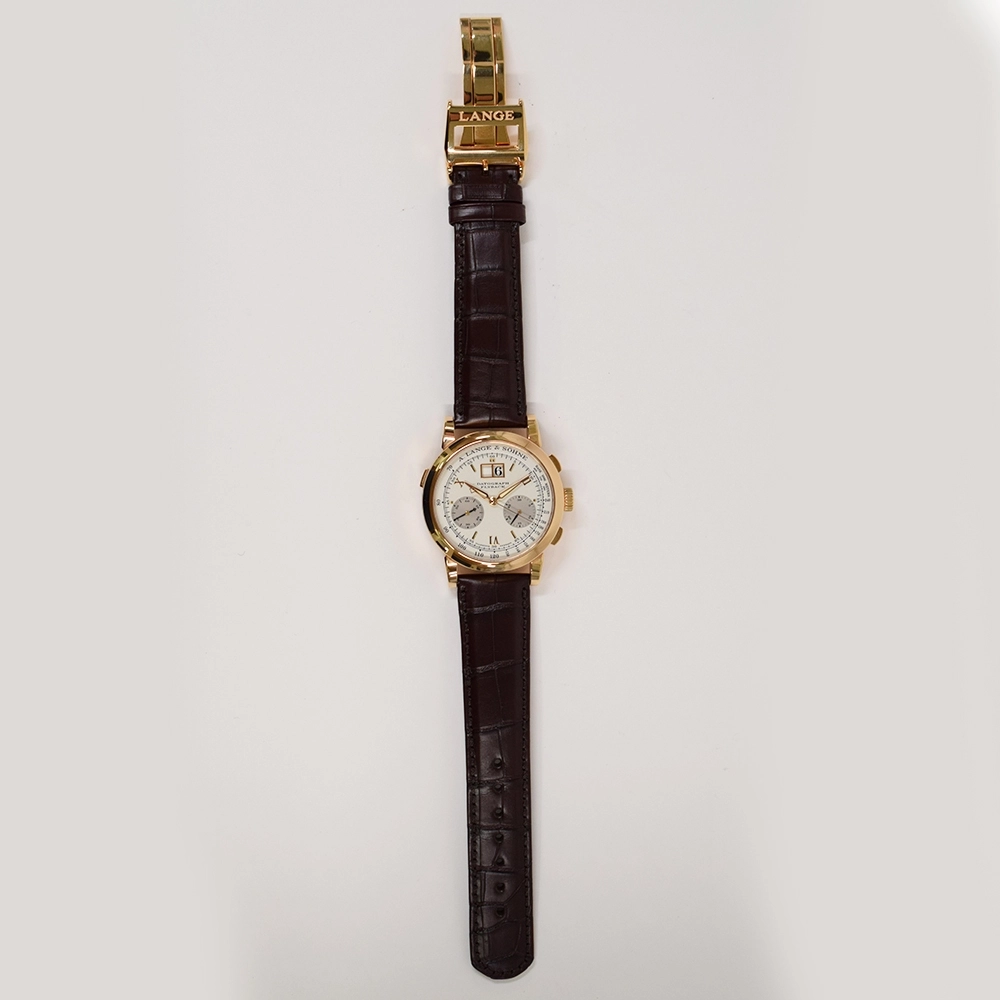 A. Lange & Söhne Saxonia Datograph Rose Gold White Roman Dial 403.032