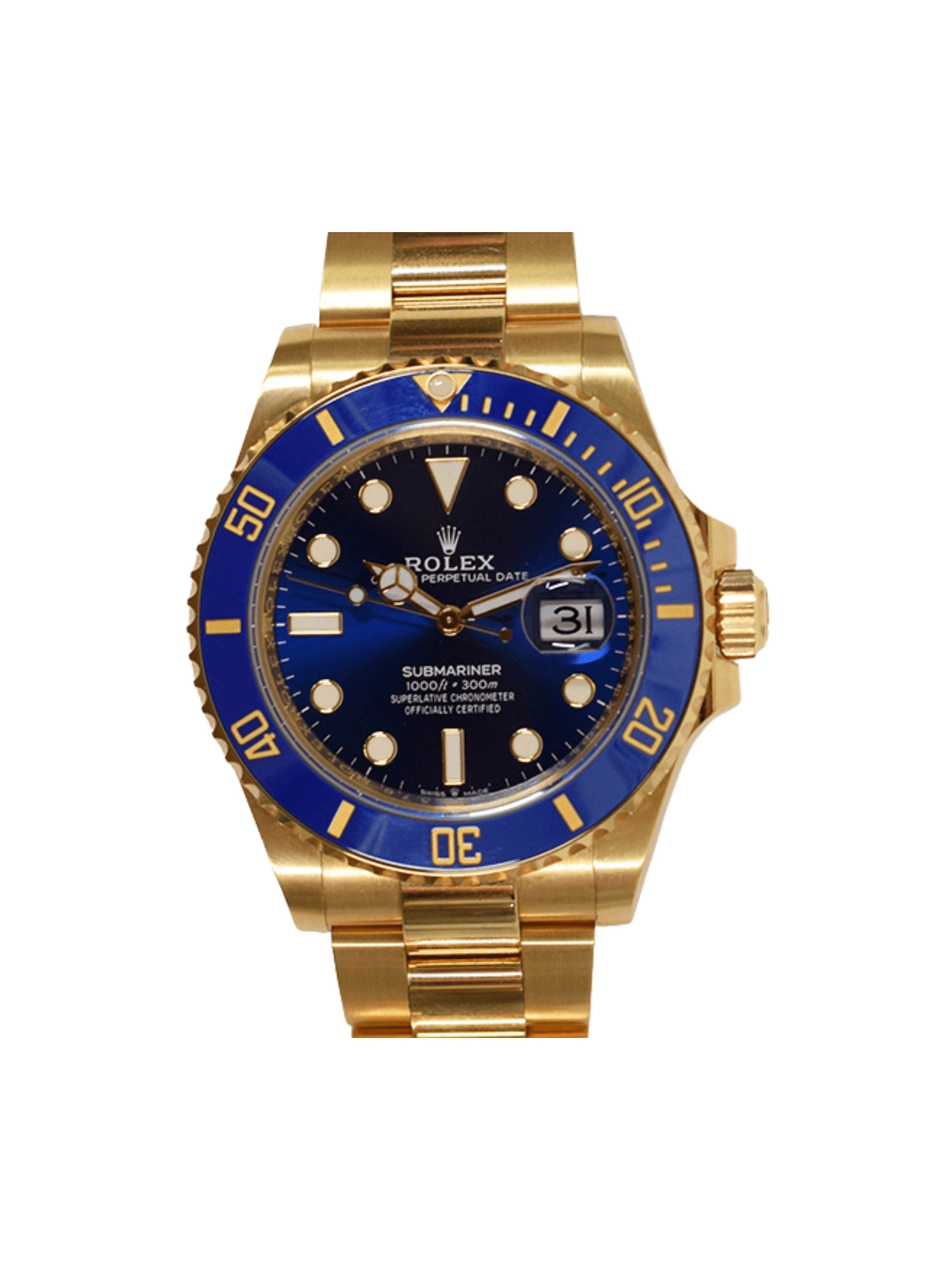 Rolex Submariner Date Blue Bezel Yellow Gold Blue Dial 126618LB