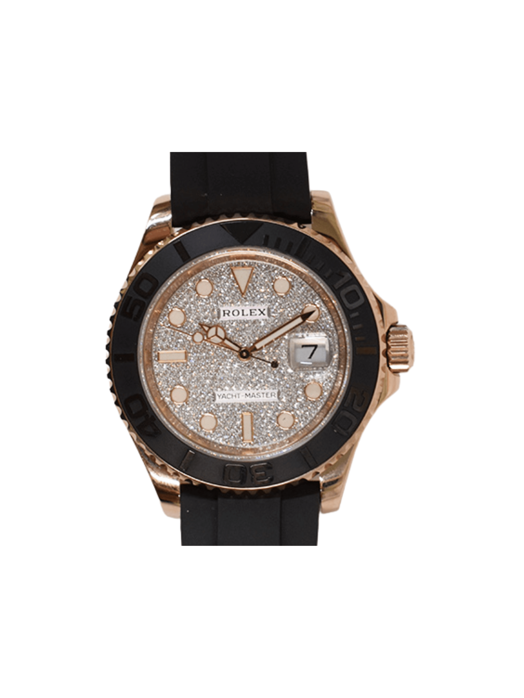 Rolex Yacht-Master 40mm Rose Gold Pave Diamond Dial 126655