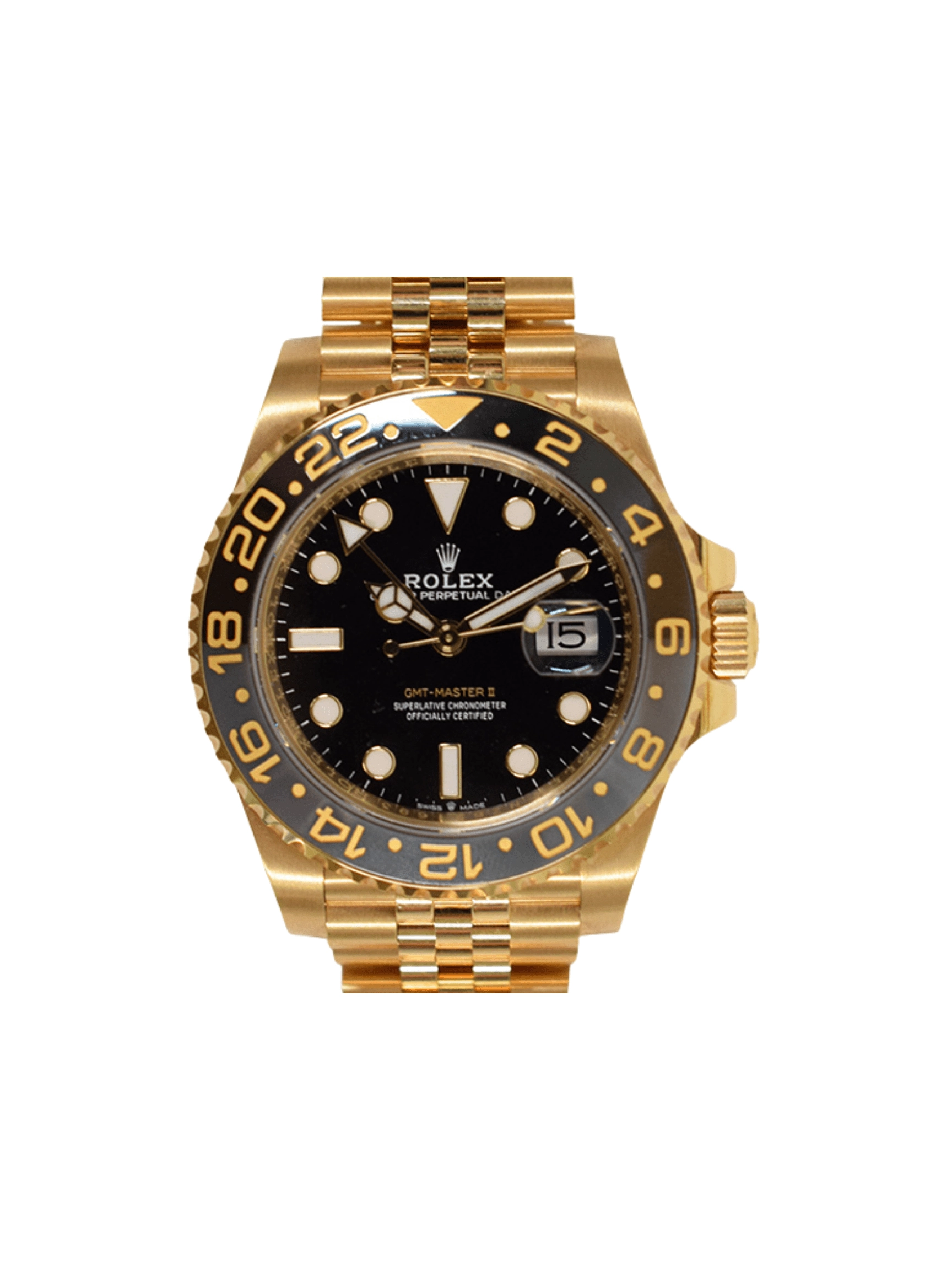 Rolex GMT-Master II Yellow Gold Black Dial 126718GRNR