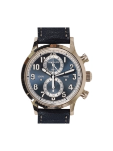 Patek Philippe Calatrava Pilot Travel Time Chronograph White Gold Blue Arabic Dial 5924G-001