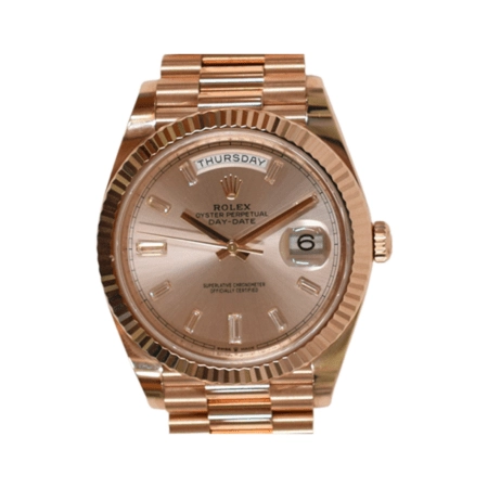 Rolex Day-Date 40 Rose Gold Sundust Diamond Dial 228235A