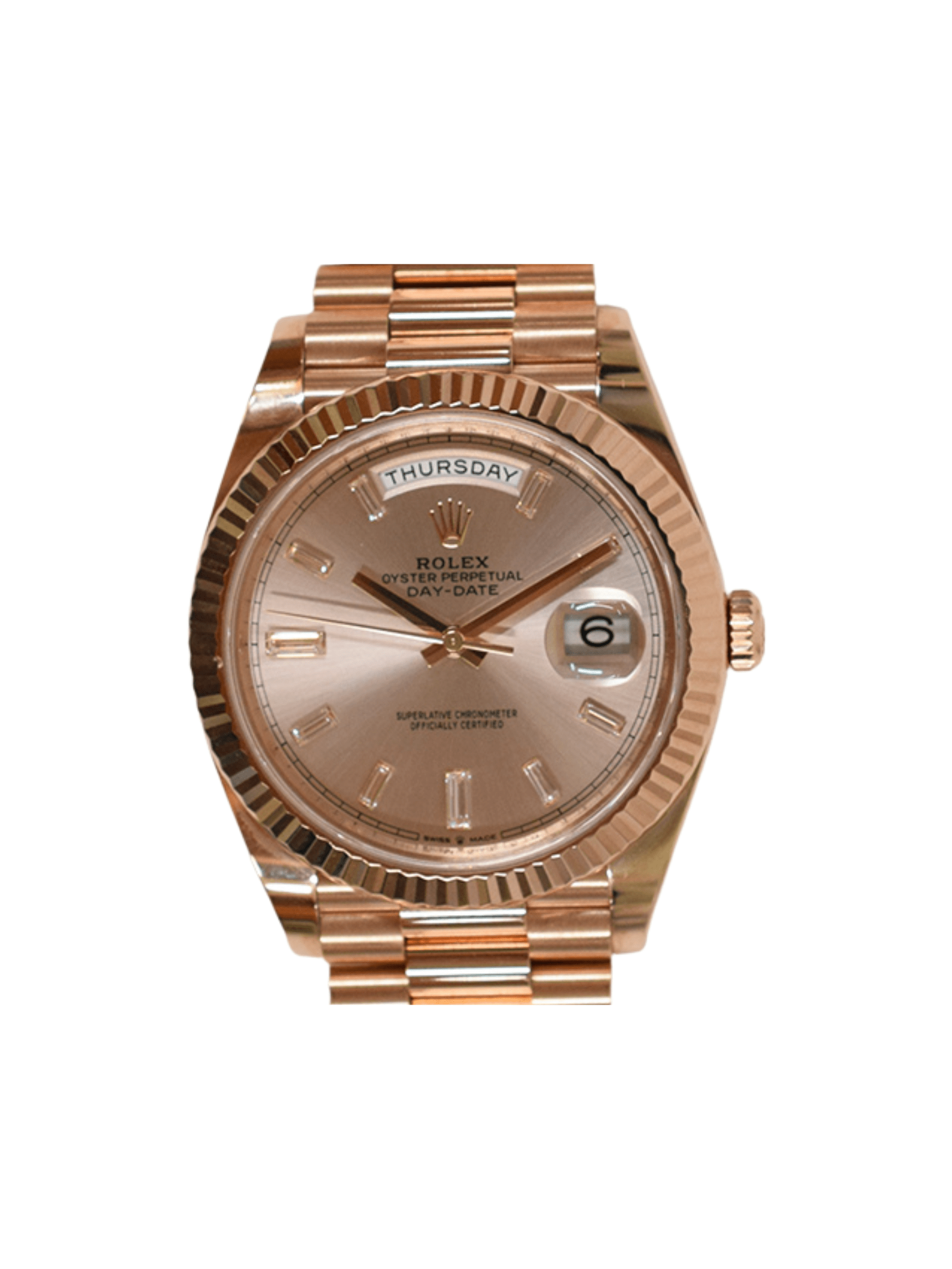 Rolex Day-Date 40 Rose Gold Sundust Diamond Dial 228235A
