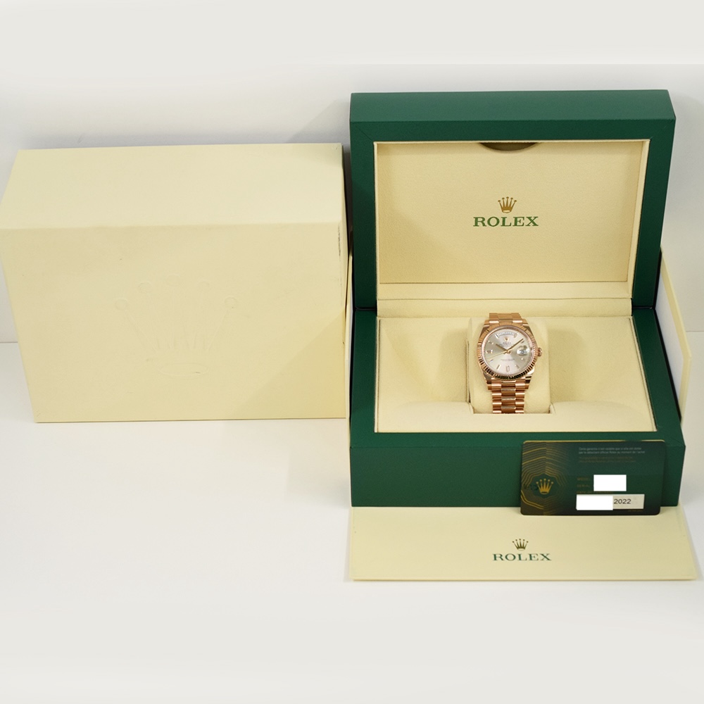 Rolex Day-Date 40 Rose Gold Sundust Diamond Dial 228235A