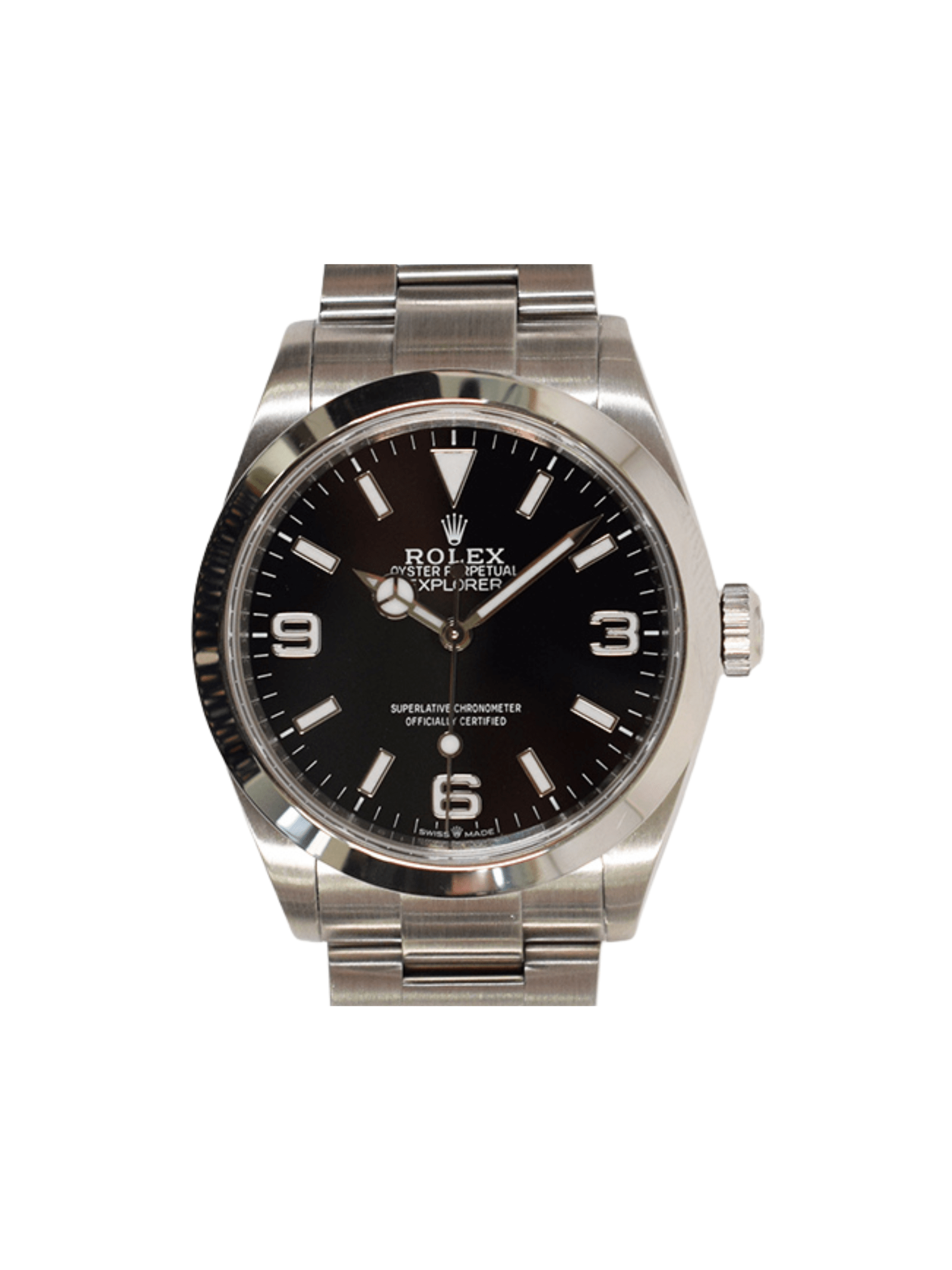 Rolex Explorer Stainless Steel Black Arabic Dial 22427