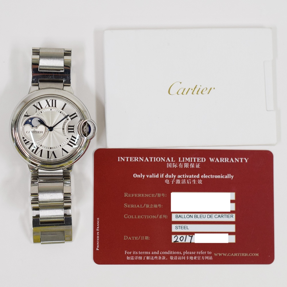 Cartier Ballon Bleu de Cartier Stainless Steel Silver Roman Dial WSBB0021