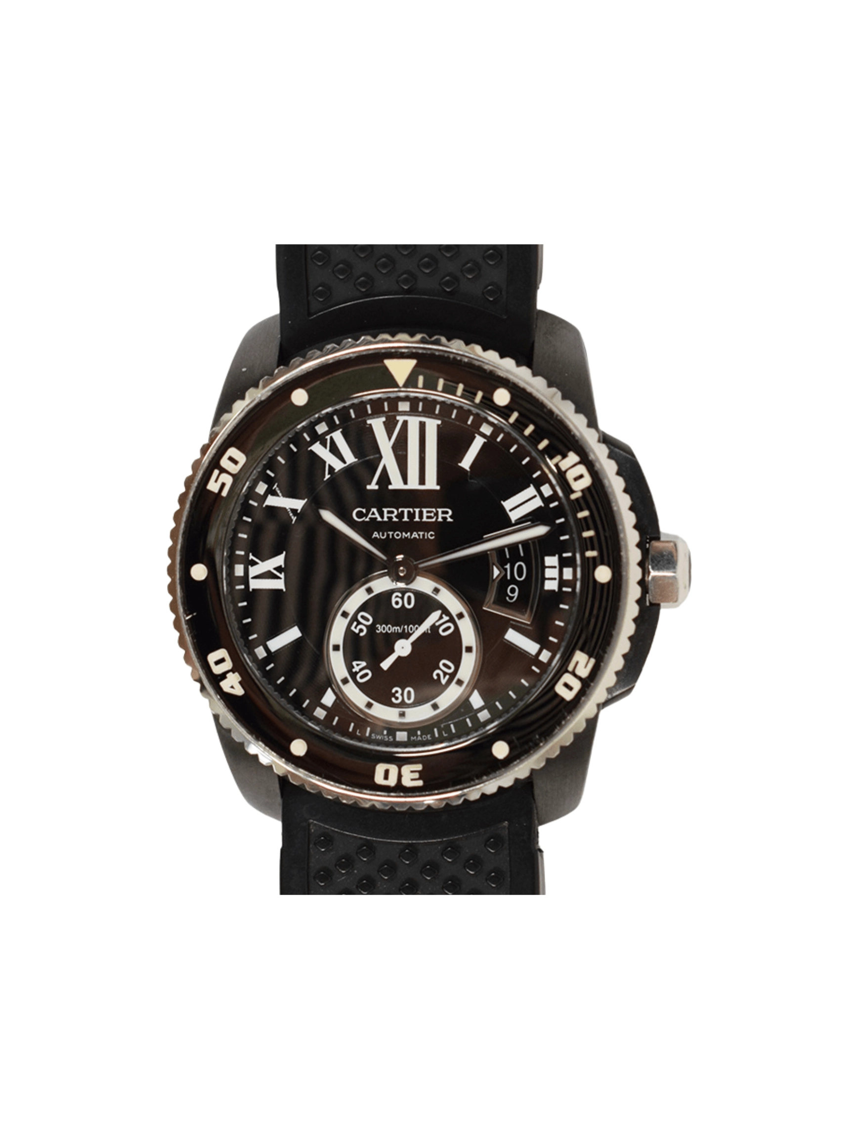 Cartier Calibre De Cartier Diver ADLC-Coated Stainless Steel Black Roman Dial WSCA0006