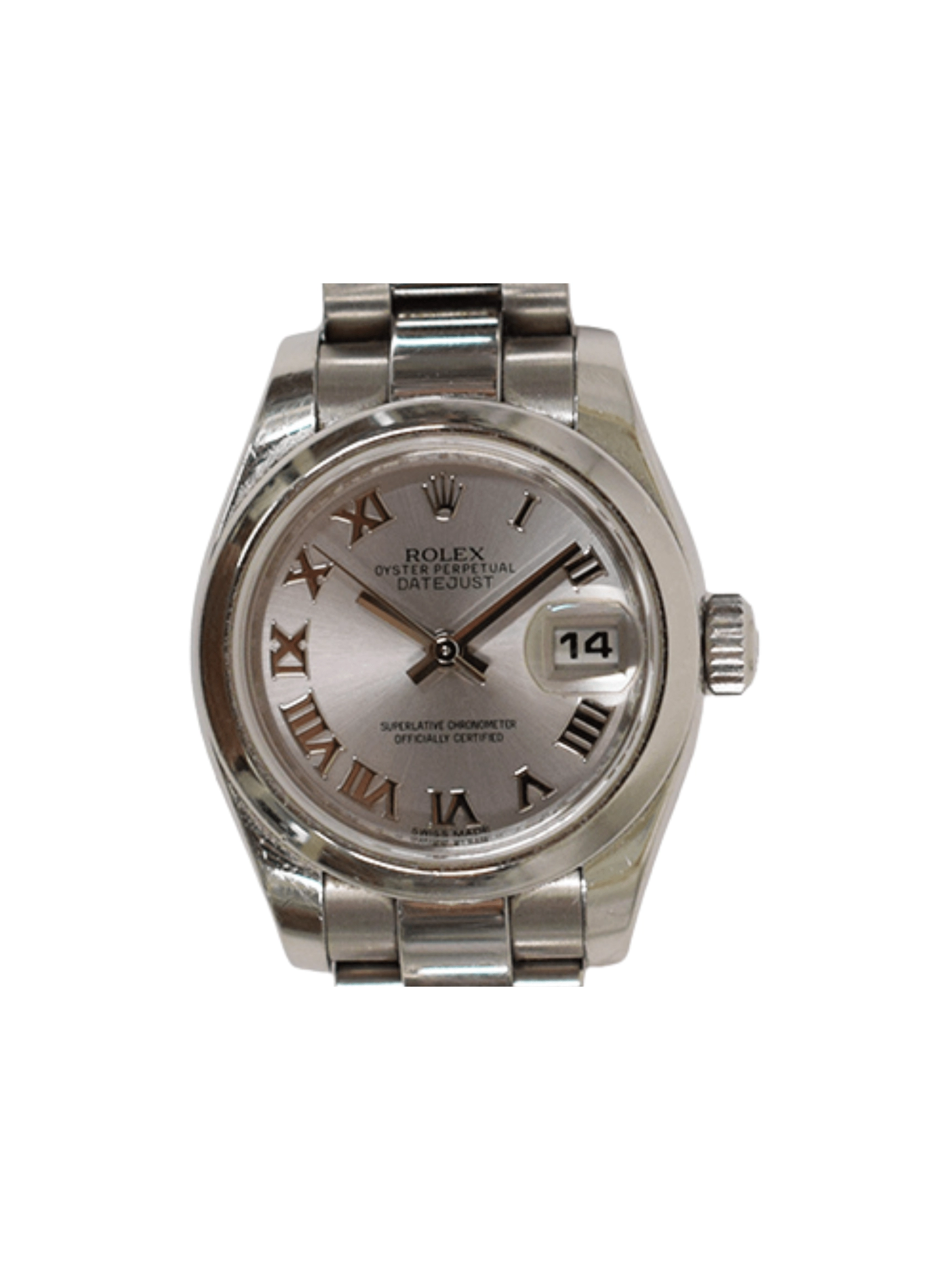 Rolex Lady-Datejust Stainless Steel Silver Roman Dial 179160