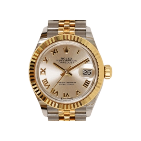 Rolex Lady-Datejust Stainless Steel and Yellow Gold Silver Roman Dial 279173