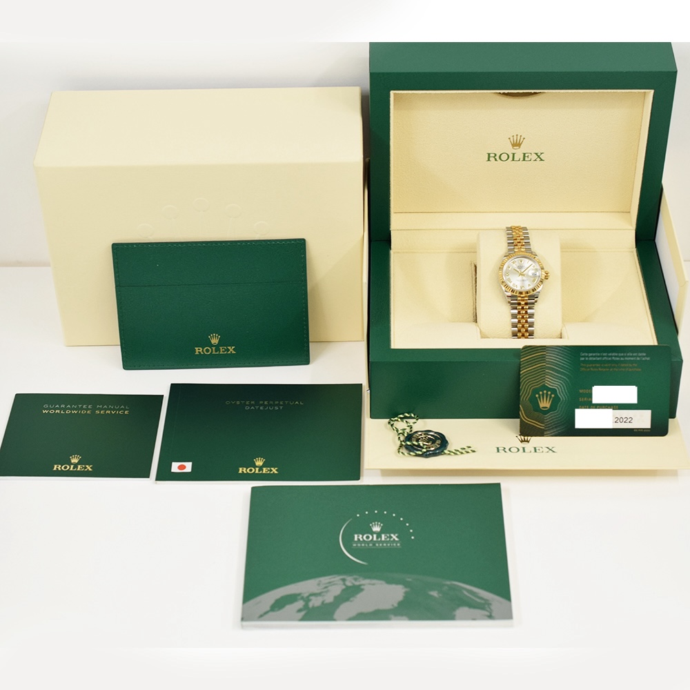 Rolex Lady-Datejust Stainless Steel and Yellow Gold Silver Roman Dial 279173