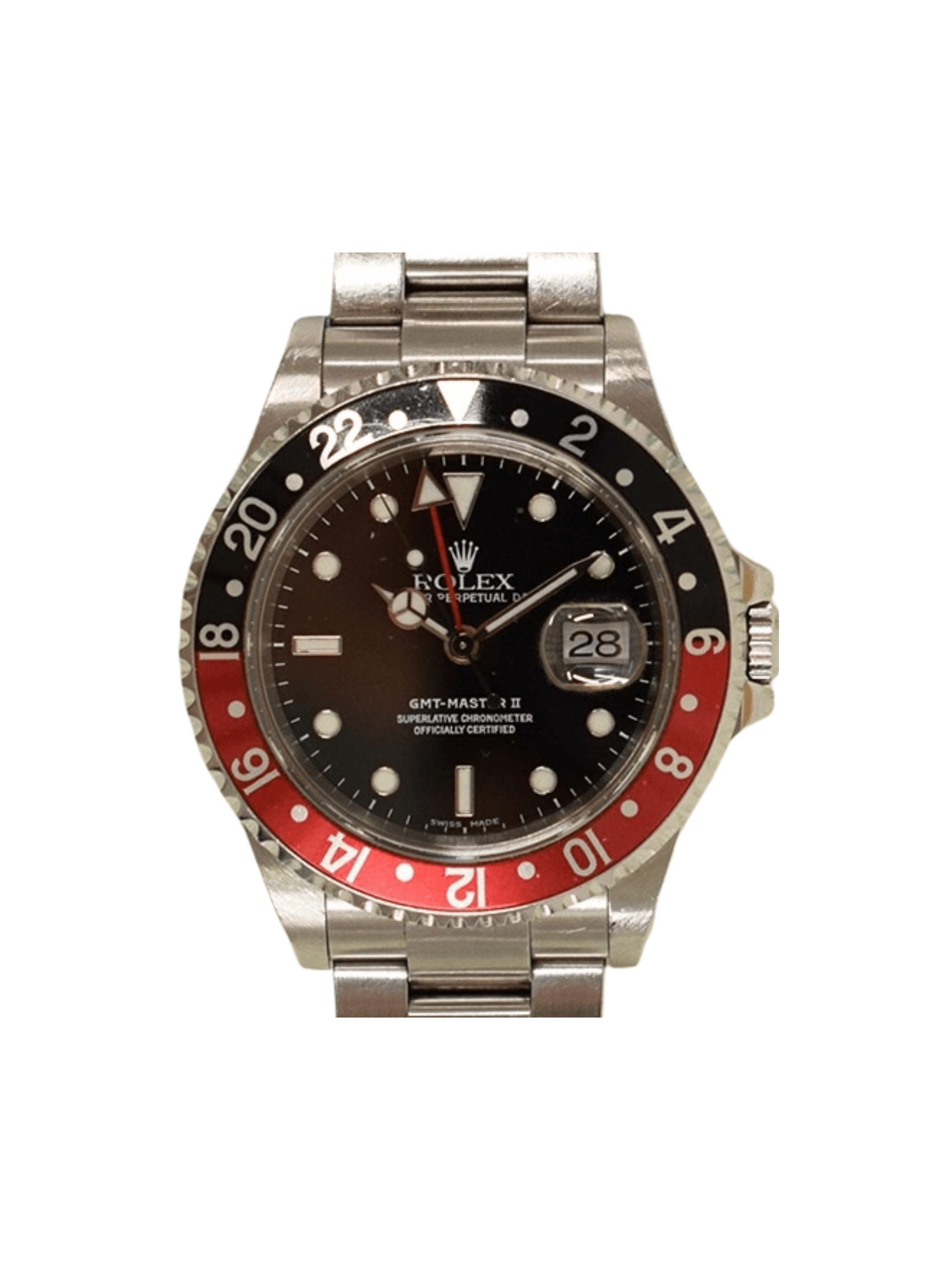 Rolex GMT-Master II Stainless Steel "Coke" Black Dial 16710