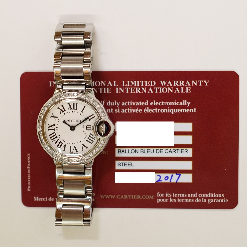 Cartier Ballon Bleu Stainless Steel Silver Roman Dial W4BB0015