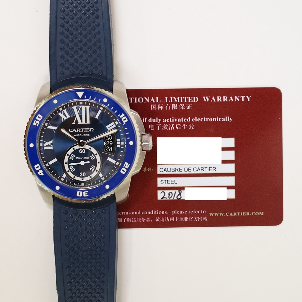 Cartier Calibre De Cartier Diver Stainless Steel Blue Roman Dial WSCA0010