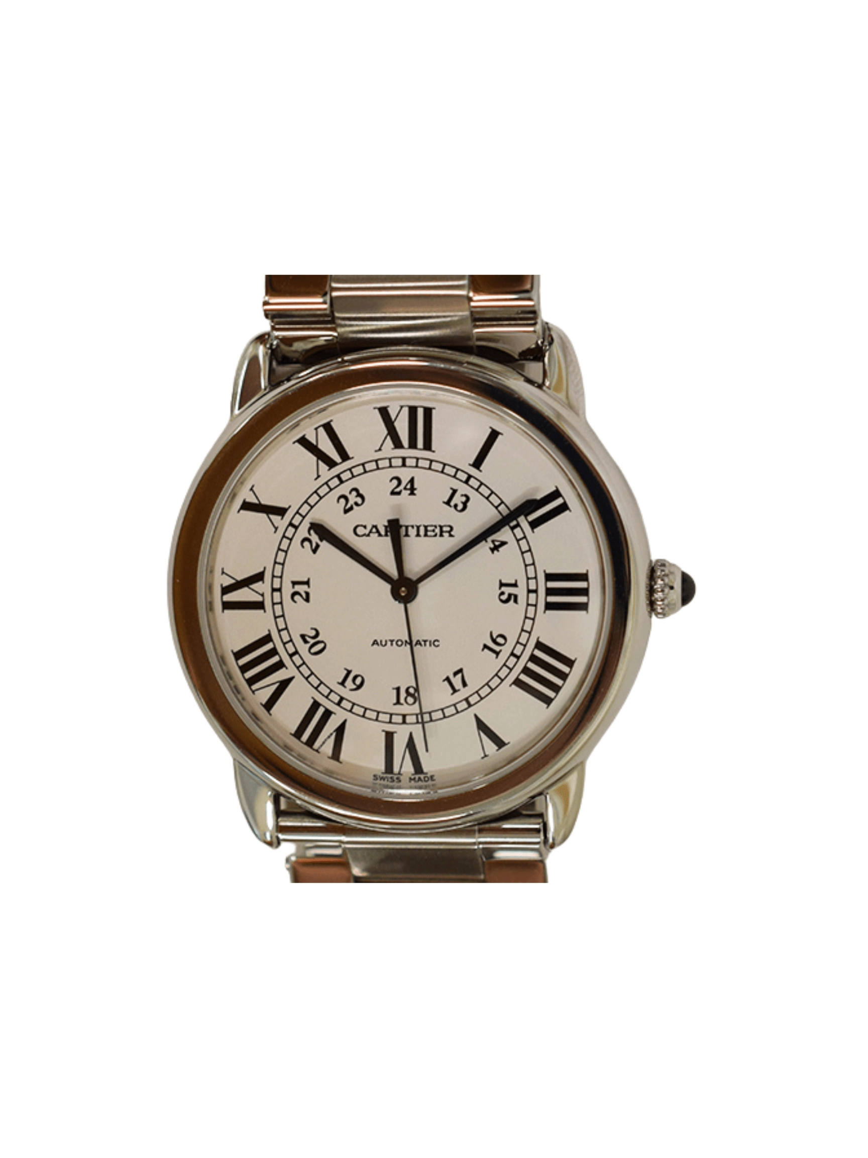 Cartier Ronde Solo de Cartier Stainless Steel White Roman Dial WSRN0012