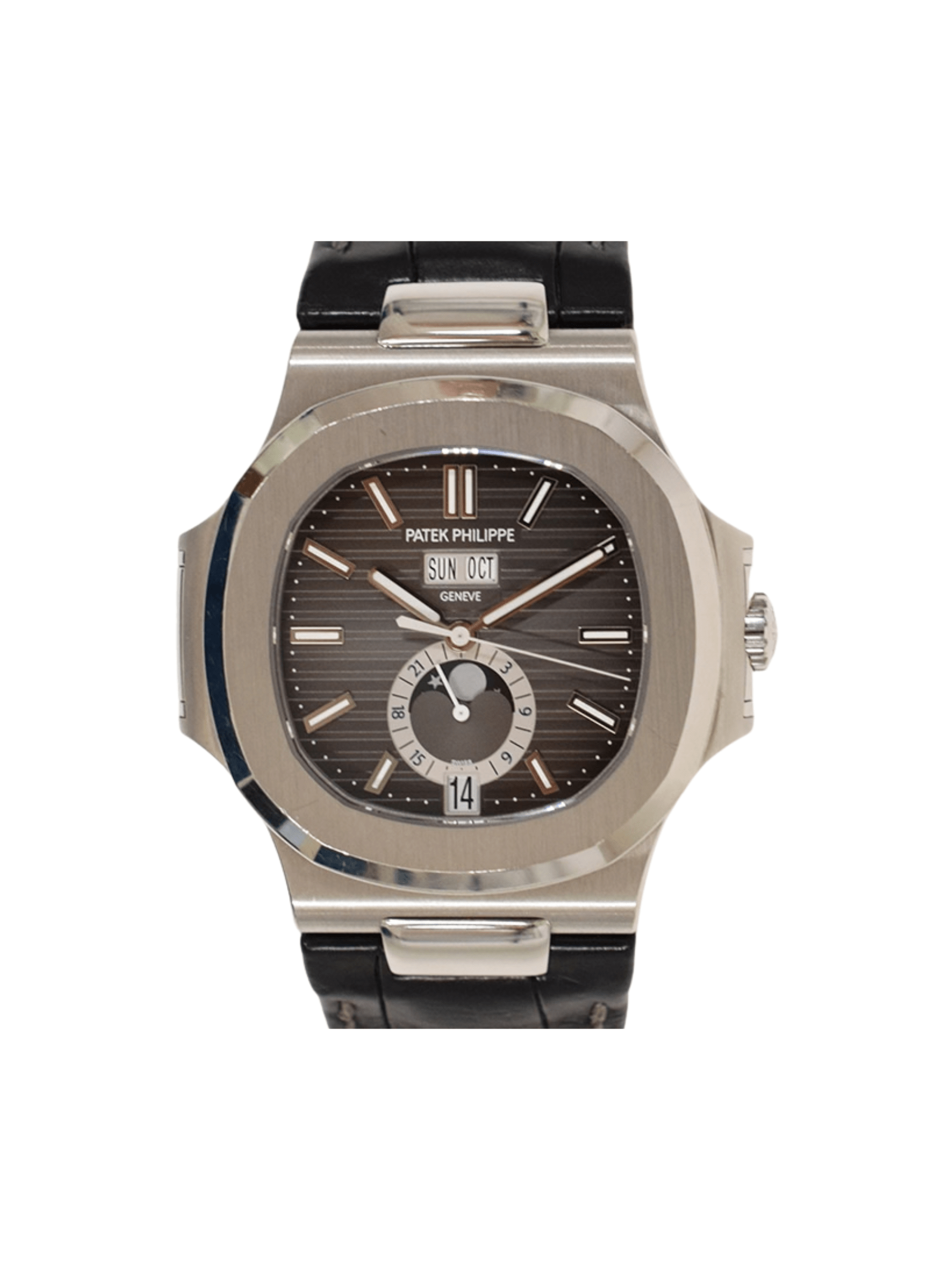 Patek Philippe Nautilus Annual Calendar Stainless Steel Black Stick Dial 5726A-001